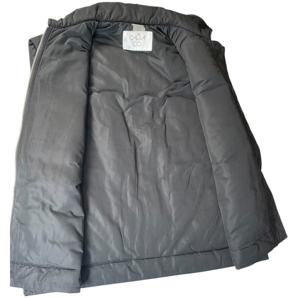 Calia by Carrie Underwood Black Puffer Vest SZ Medium Zip Front Utility Pockets - Picture 10 of 12